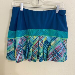 Lucky In Love Skirt Sz. L/12  Plaid Pleated Tennis Pickleball Tennis skort